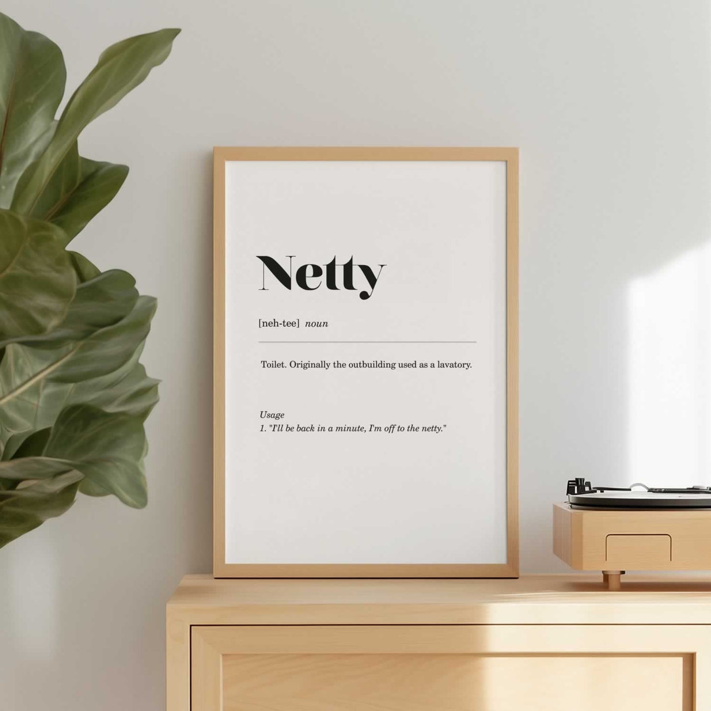 Netty Geordie Definition Print for Living Room