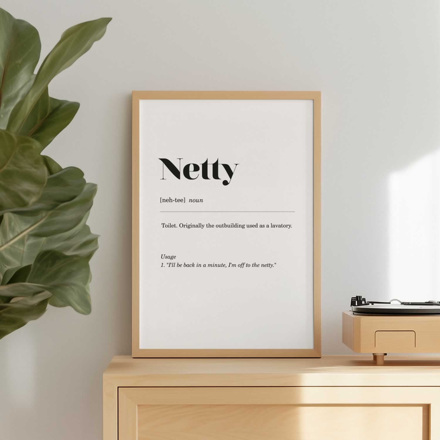Netty Geordie Definition Print for Living Room