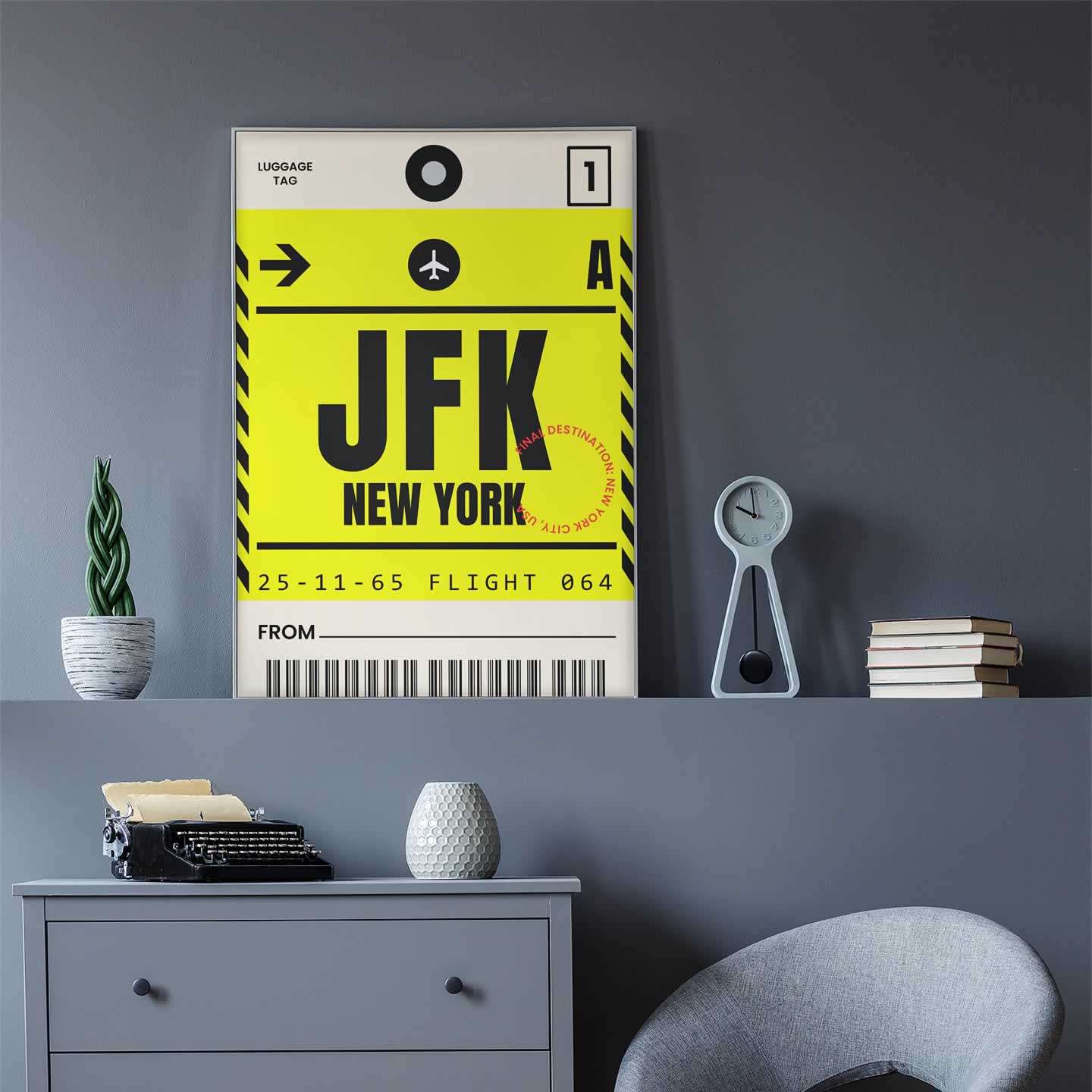 New York City Luggage Tag Poster