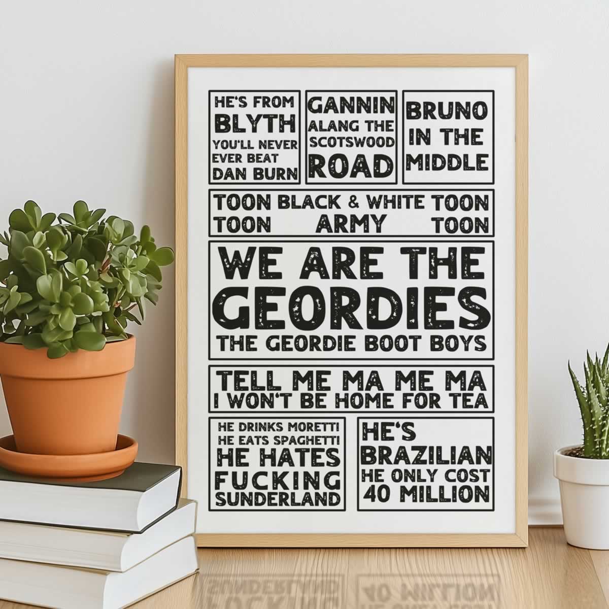 Newcastle Fan Chants Football Songs Poster