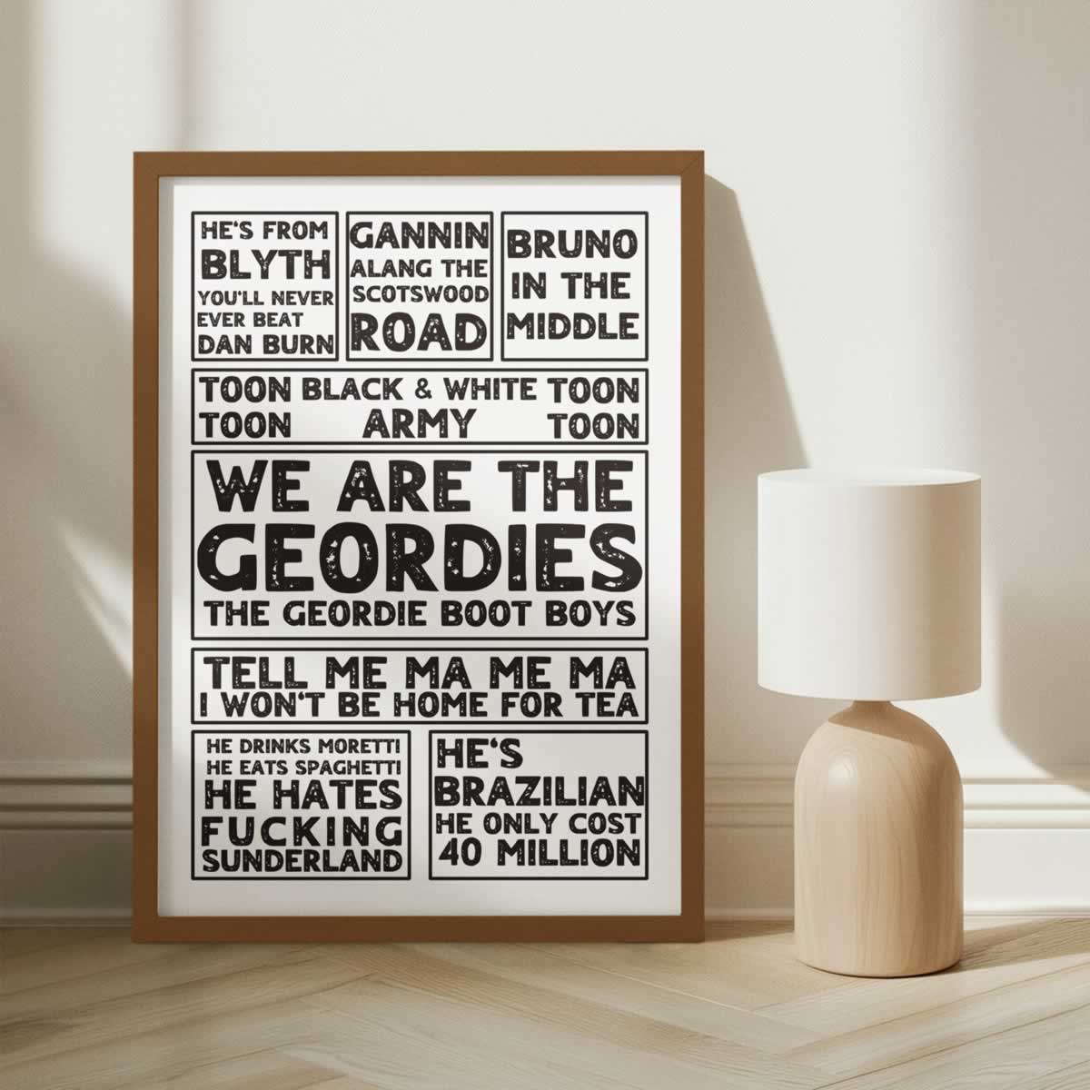 Newcastle Fan Chants Football Songs Poster