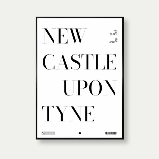 Newcastle Upon Tyne Typography Print