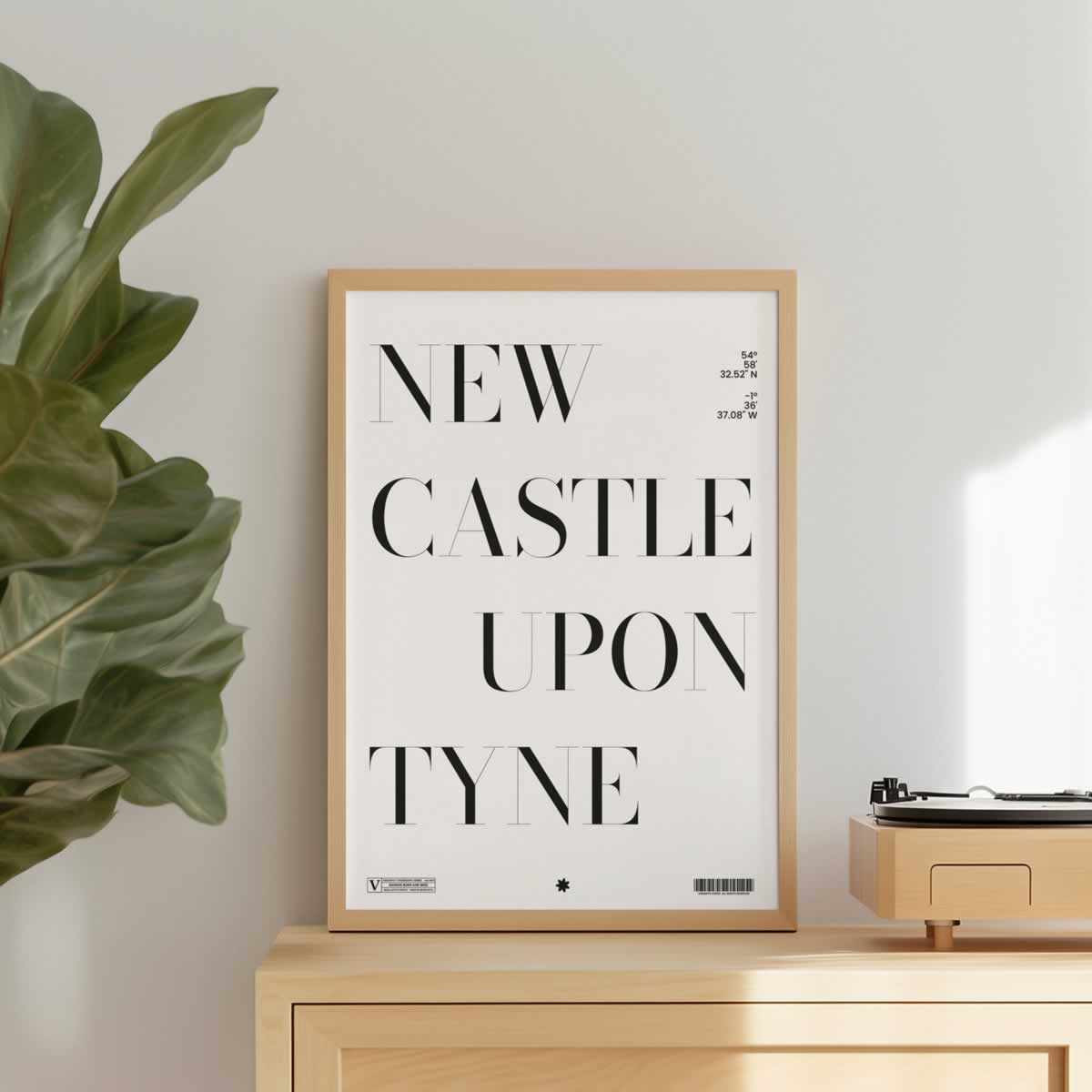 Newcastle Upon Tyne Typography Print For Geordies