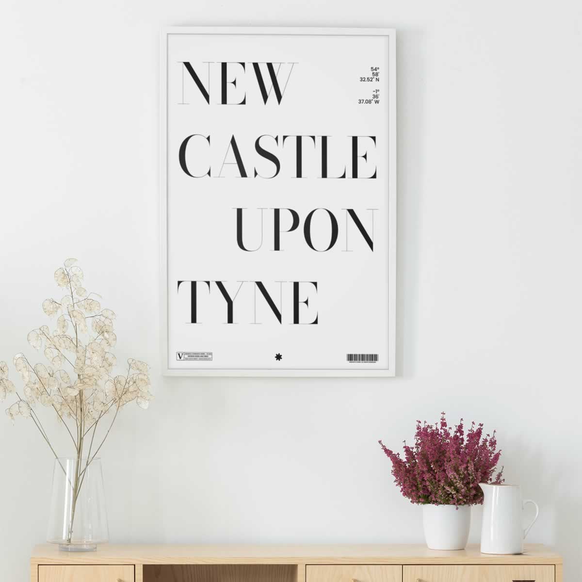 Newcastle Upon Tyne Typography Art Print