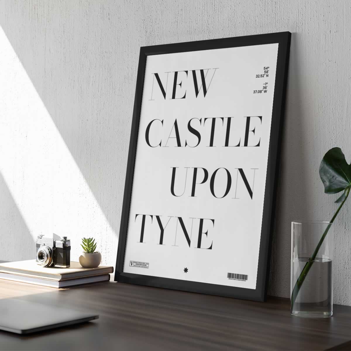 Newcastle Upon Tyne Typography Poster