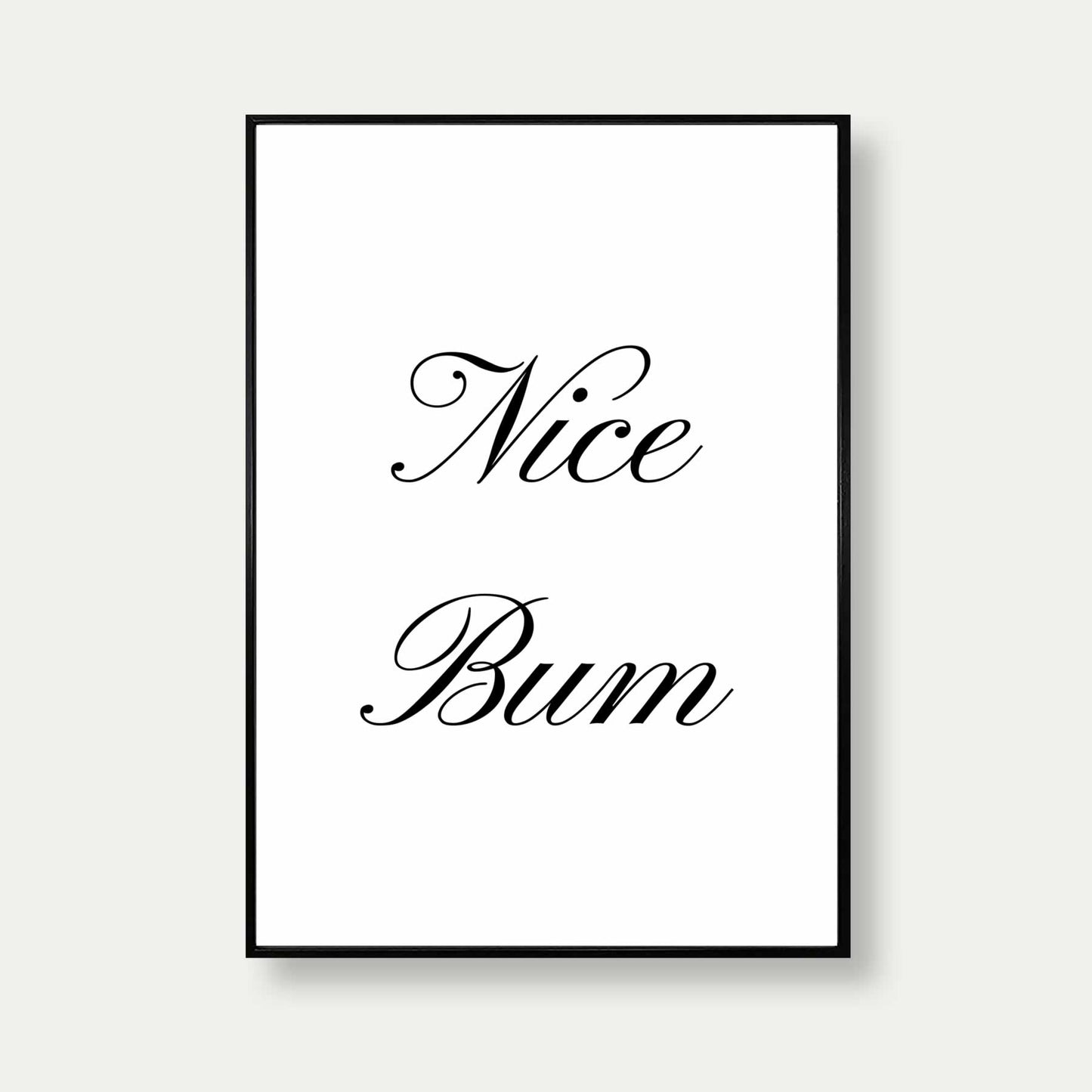 Nice Bum Minimalist Bathroom Print