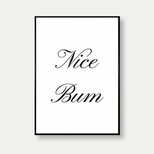 Nice Bum Minimalist Bathroom Print