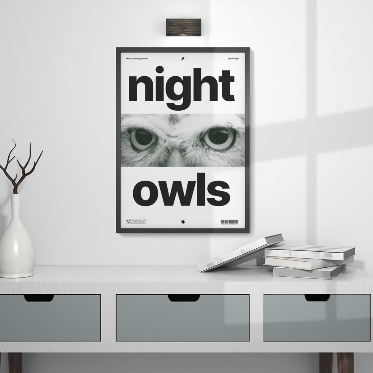 Night Owls Wall Art Print