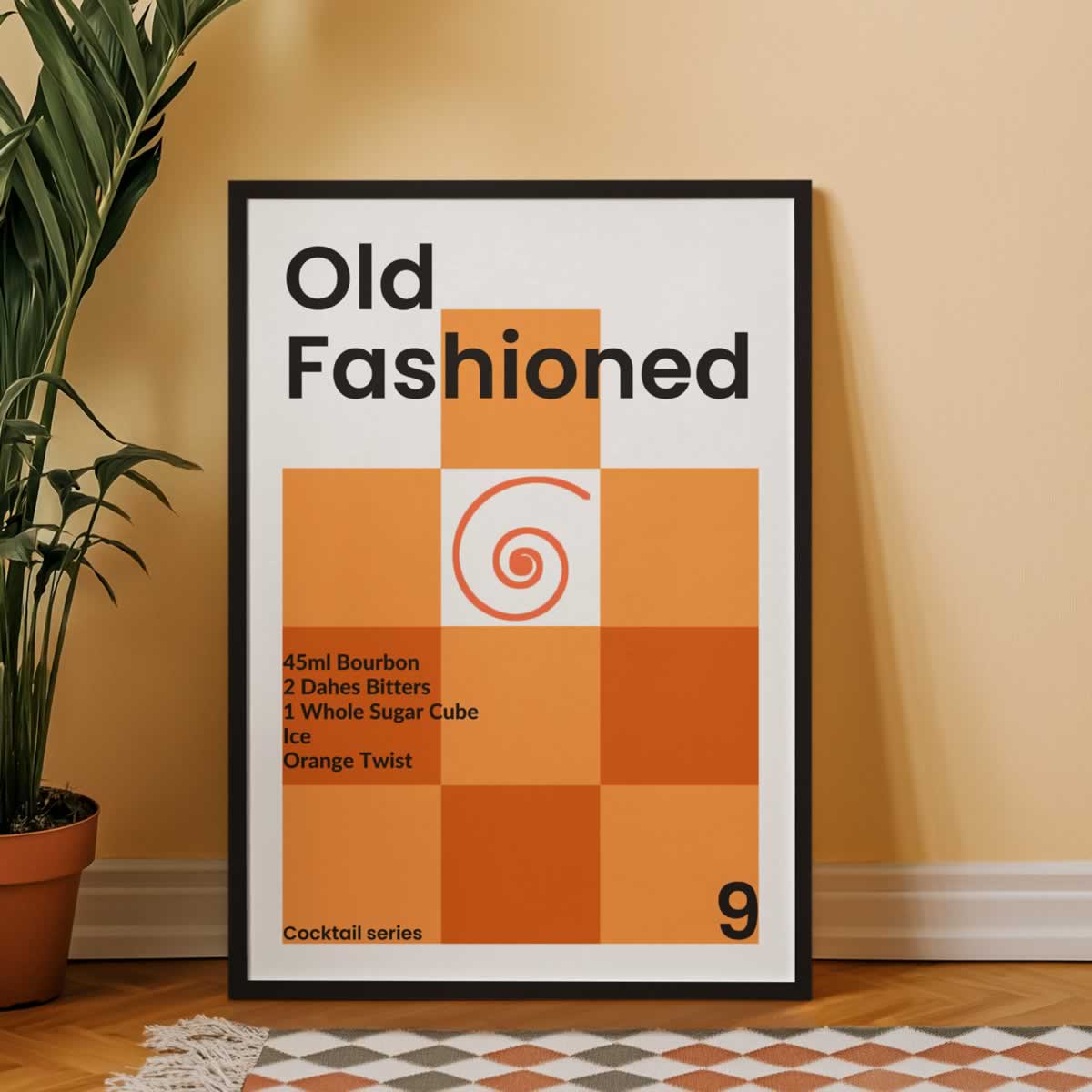 Old Fashioned Cocktail Print For Kitchen