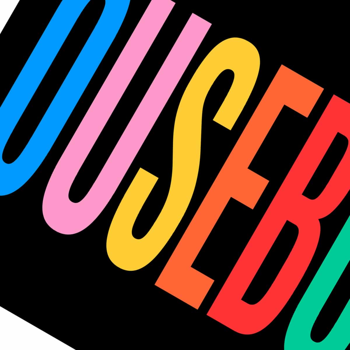 Ouseburn Newcastle Colourful Typography Print Close Up