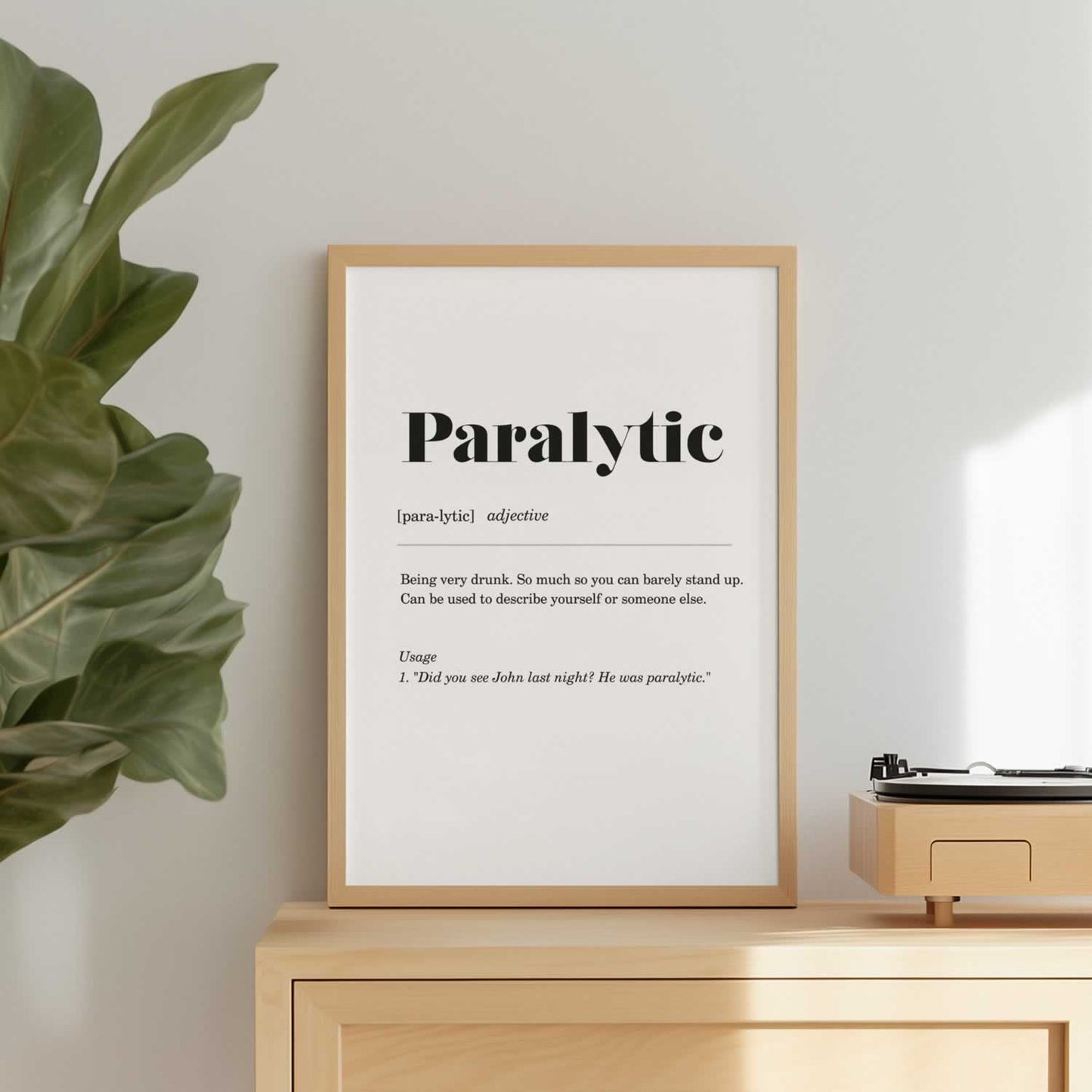 Paralytic Geordie Definition Wall Art