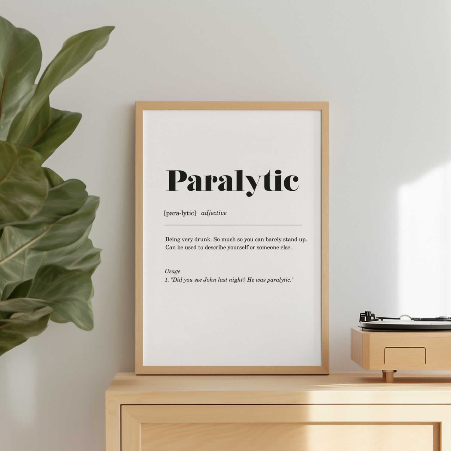 Paralytic Geordie Definition Wall Art