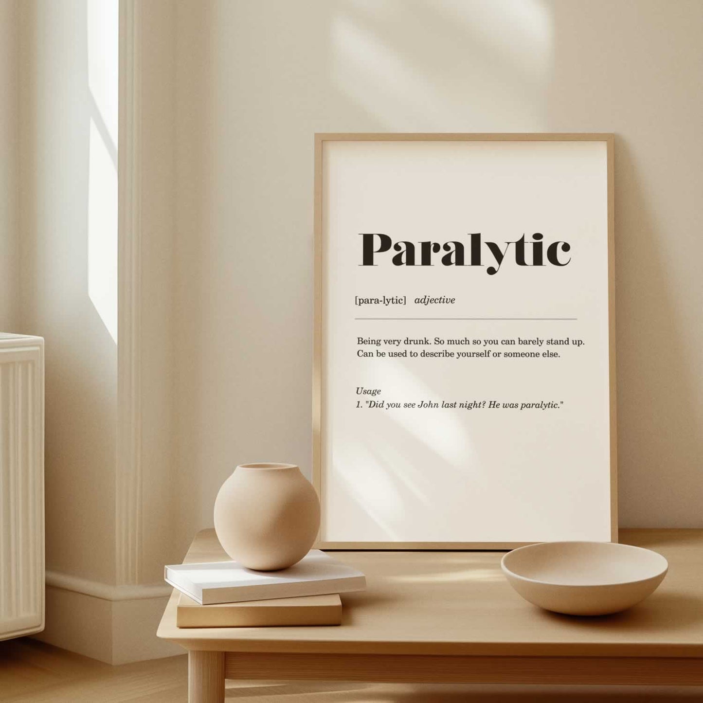 Paralytic Newcastle Slang Wall Art