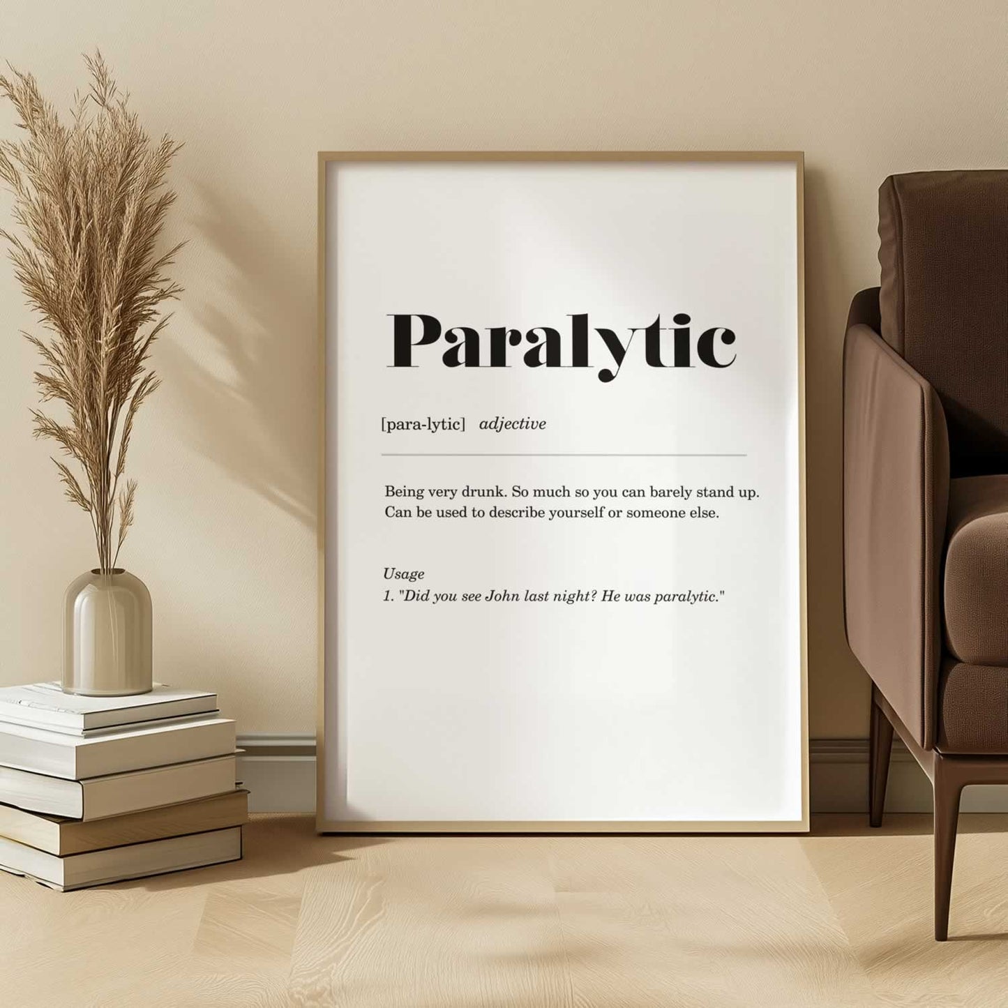 Paralytic Geordie Slang Print
