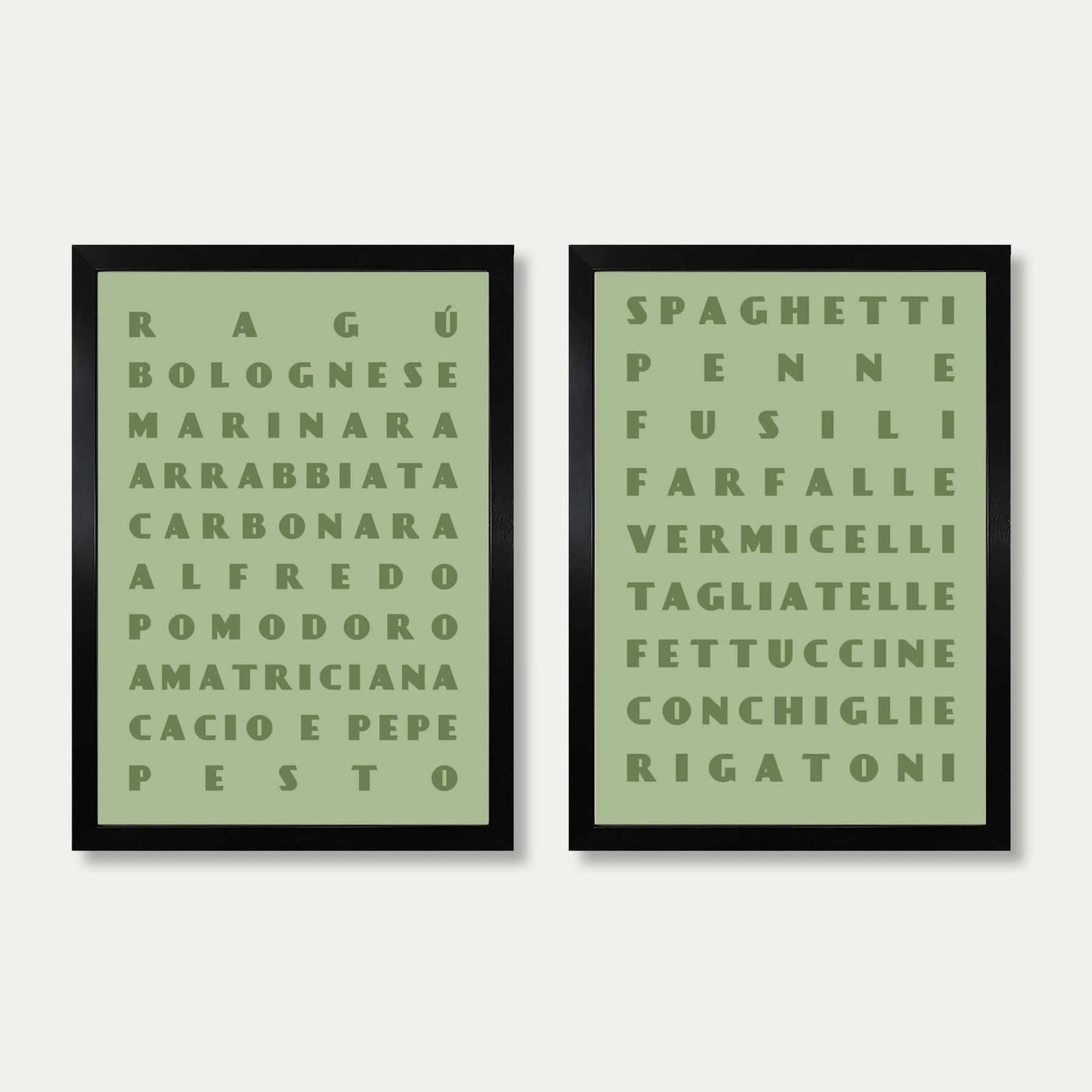 Pasta Prints Bundle In Green