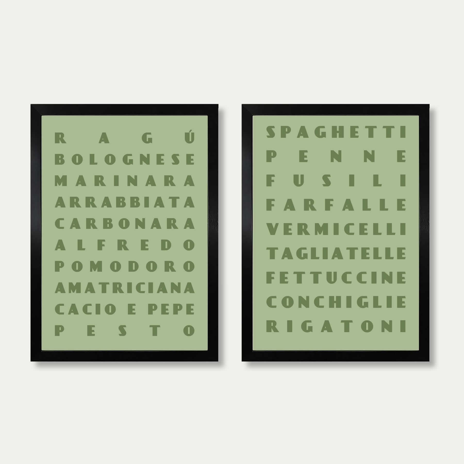 Pasta Prints Bundle In Green
