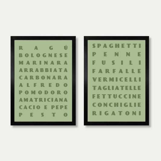 Pasta Prints Bundle In Green