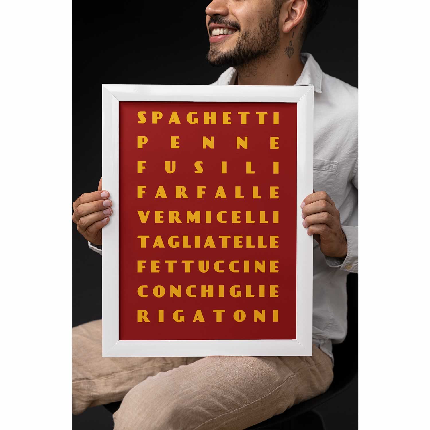 Pasta Shapes Print Wall Art