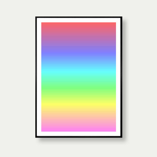Pastel Gradient Colours Art Print