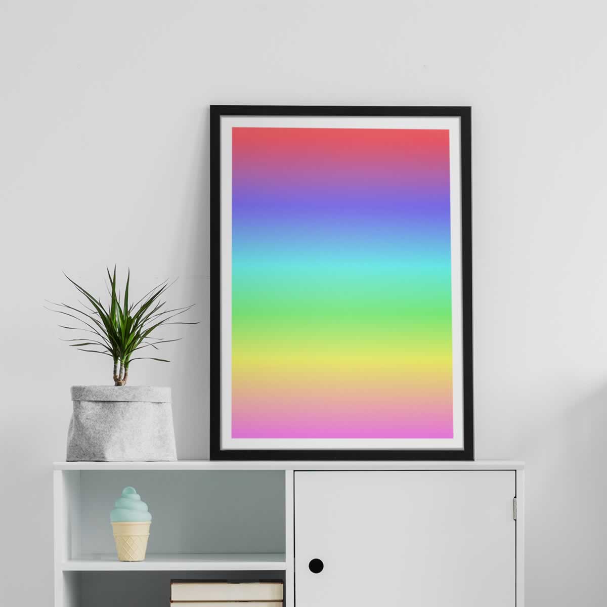 Pastel Gradient Colours Wall Art