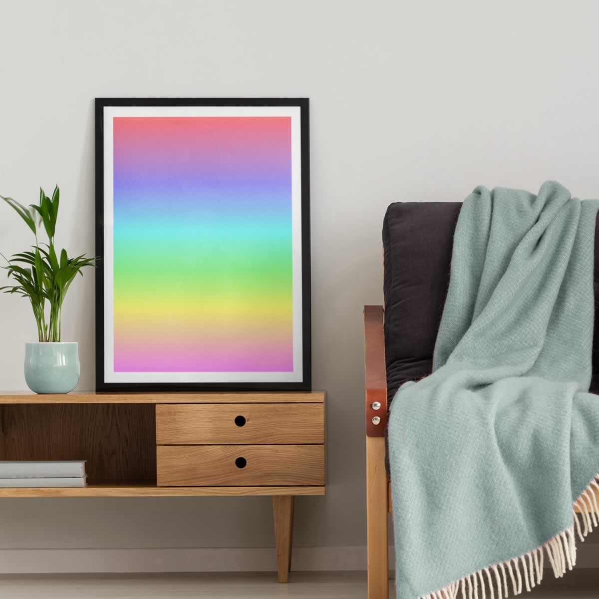 Pastel Gradient Colours Poster Print
