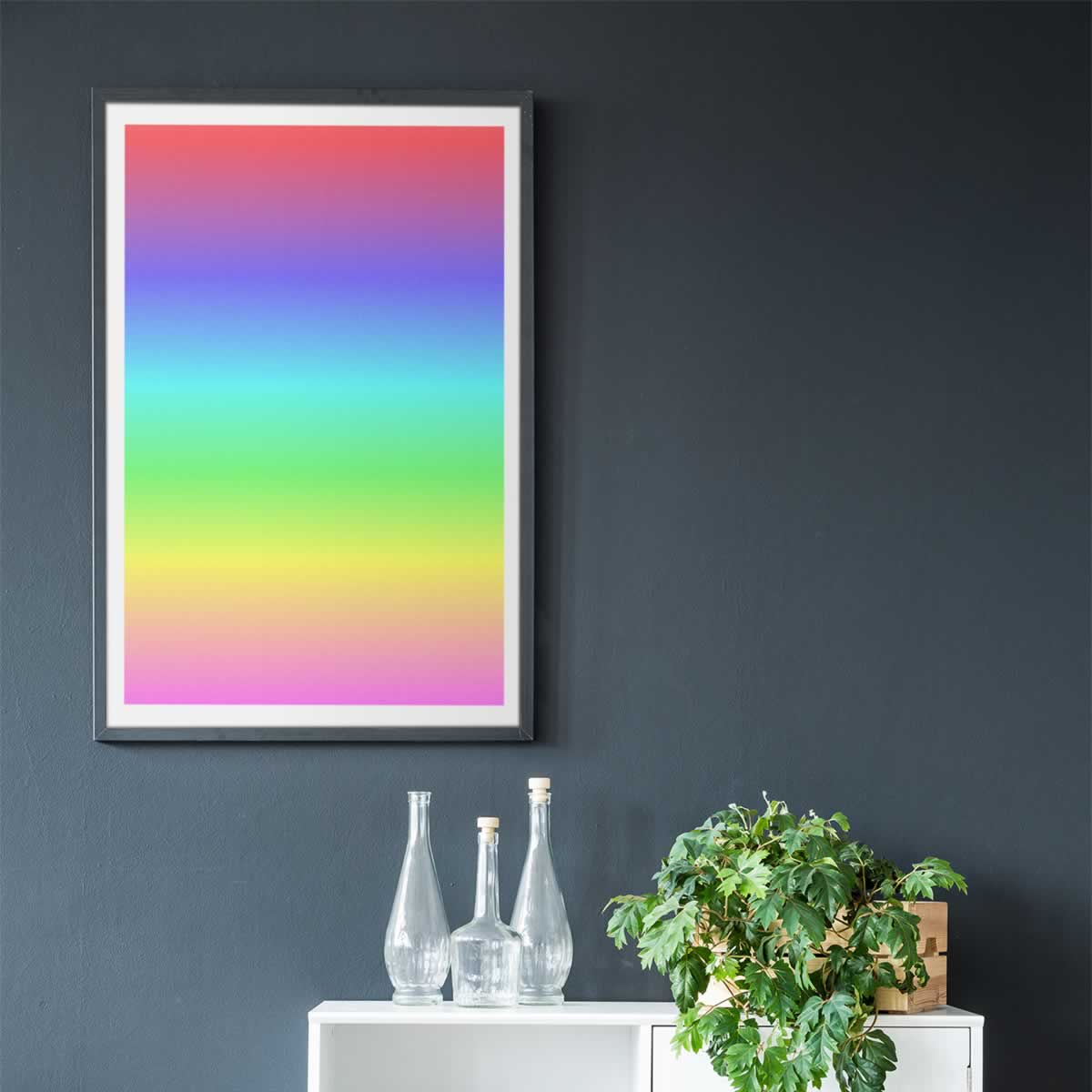 Pastel Gradient Colours Wall Art for Hallway