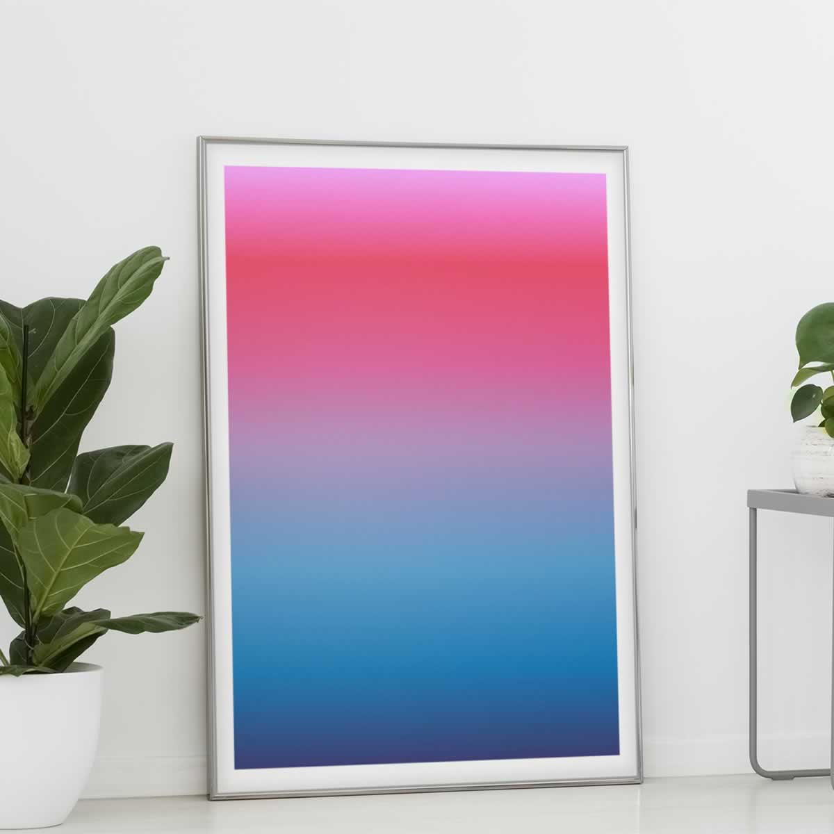 Pink to blue Sky Sunset Gradient Wall art