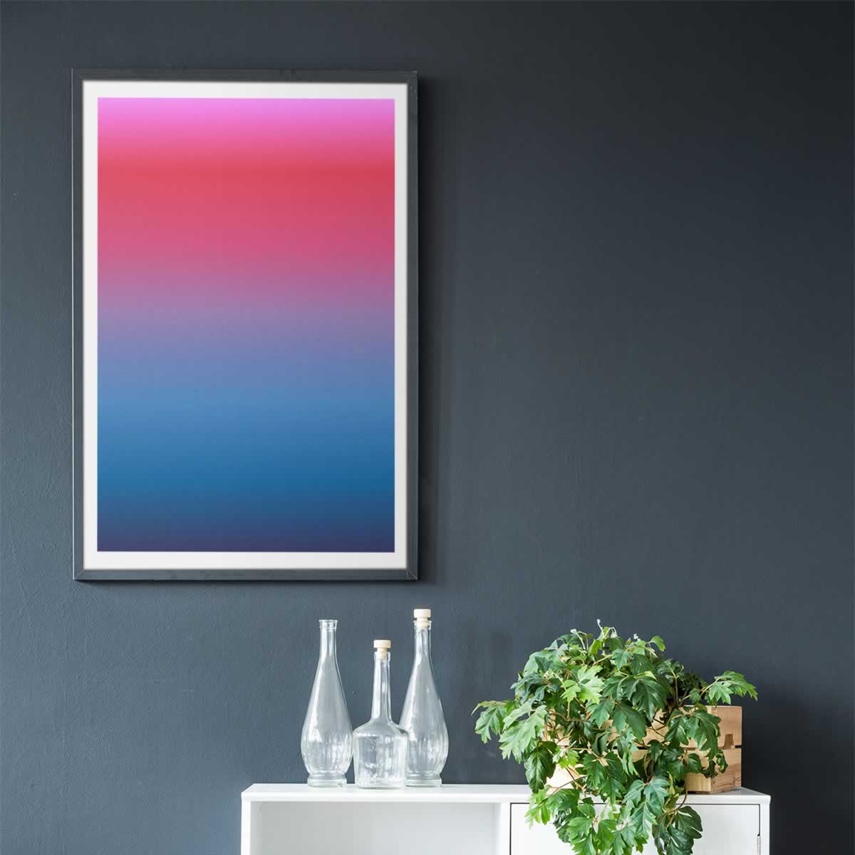 Pink Sky Sunset Gradient Wall Art