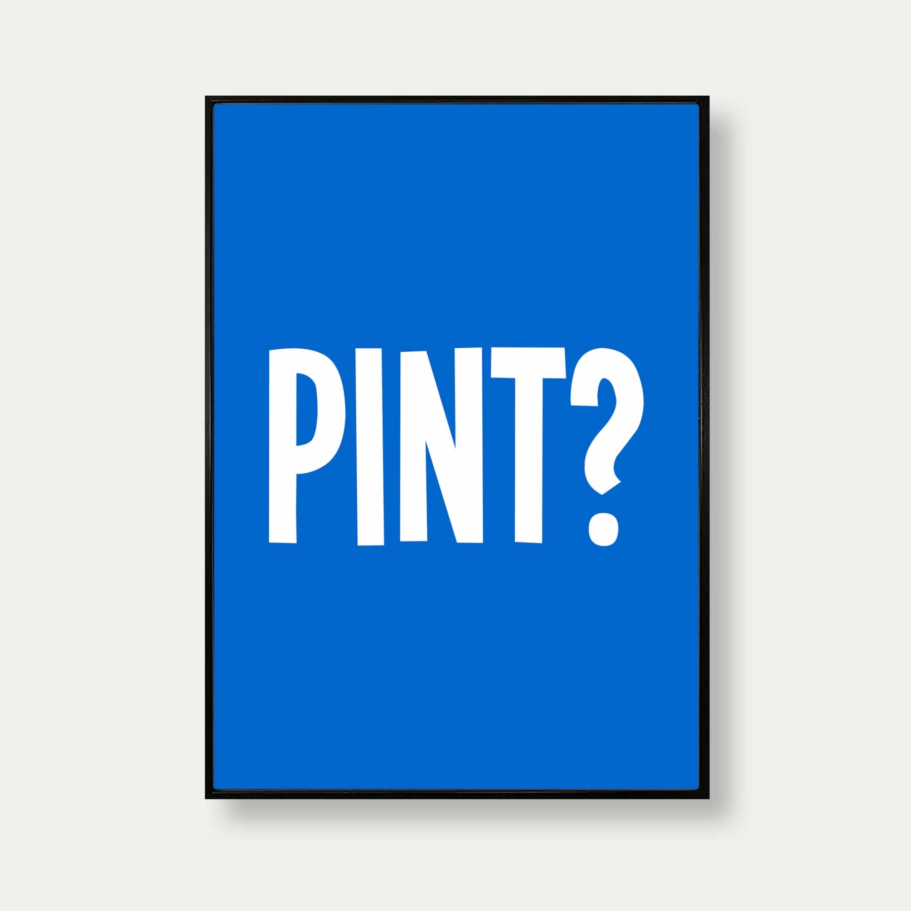 Pint Art Print In Blue