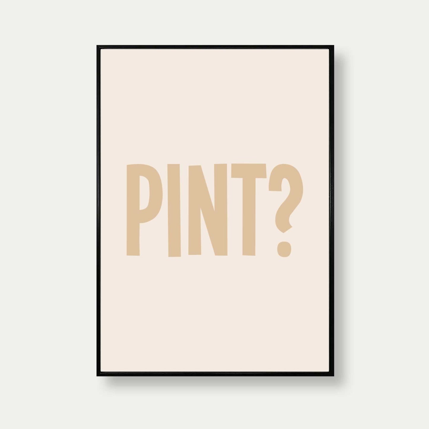 Pint Art Print In Beige