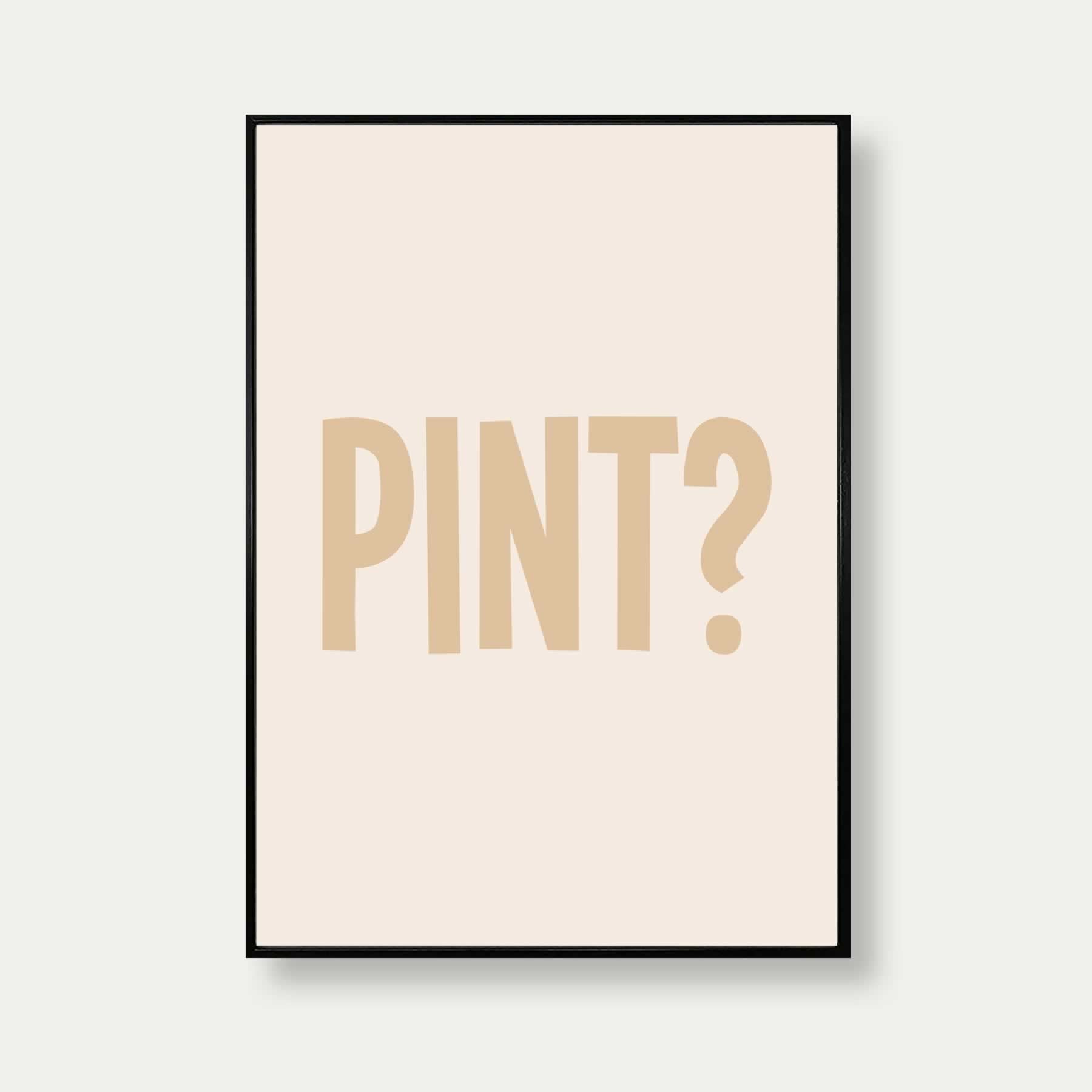 Pint Art Print In Beige