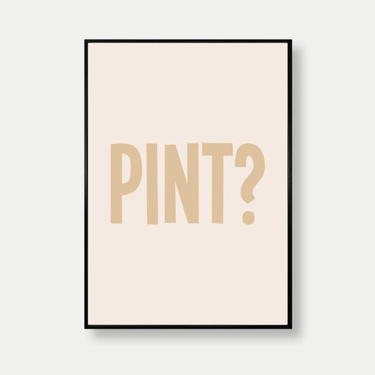 Pint Art Print In Beige