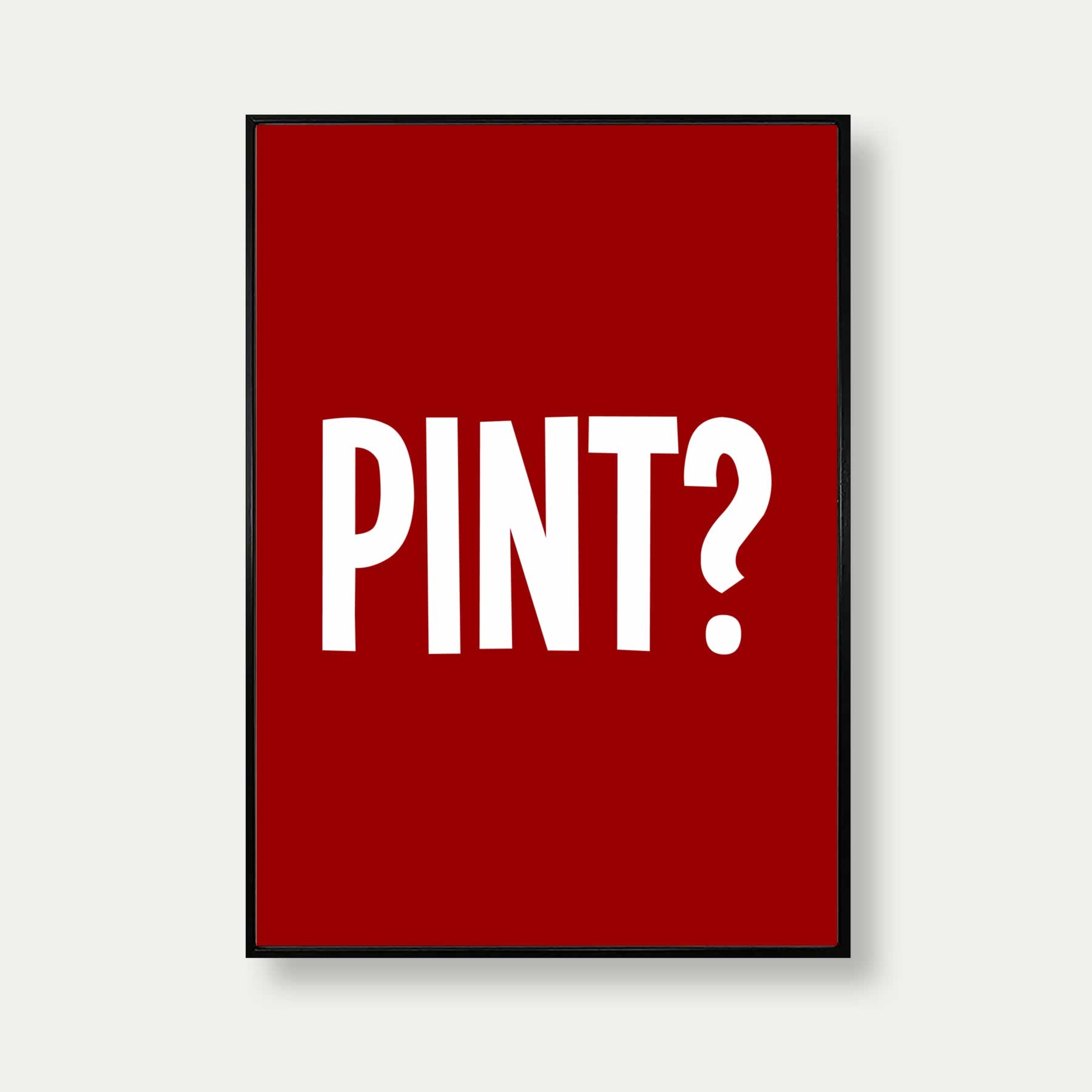 Pint Art Print In Red