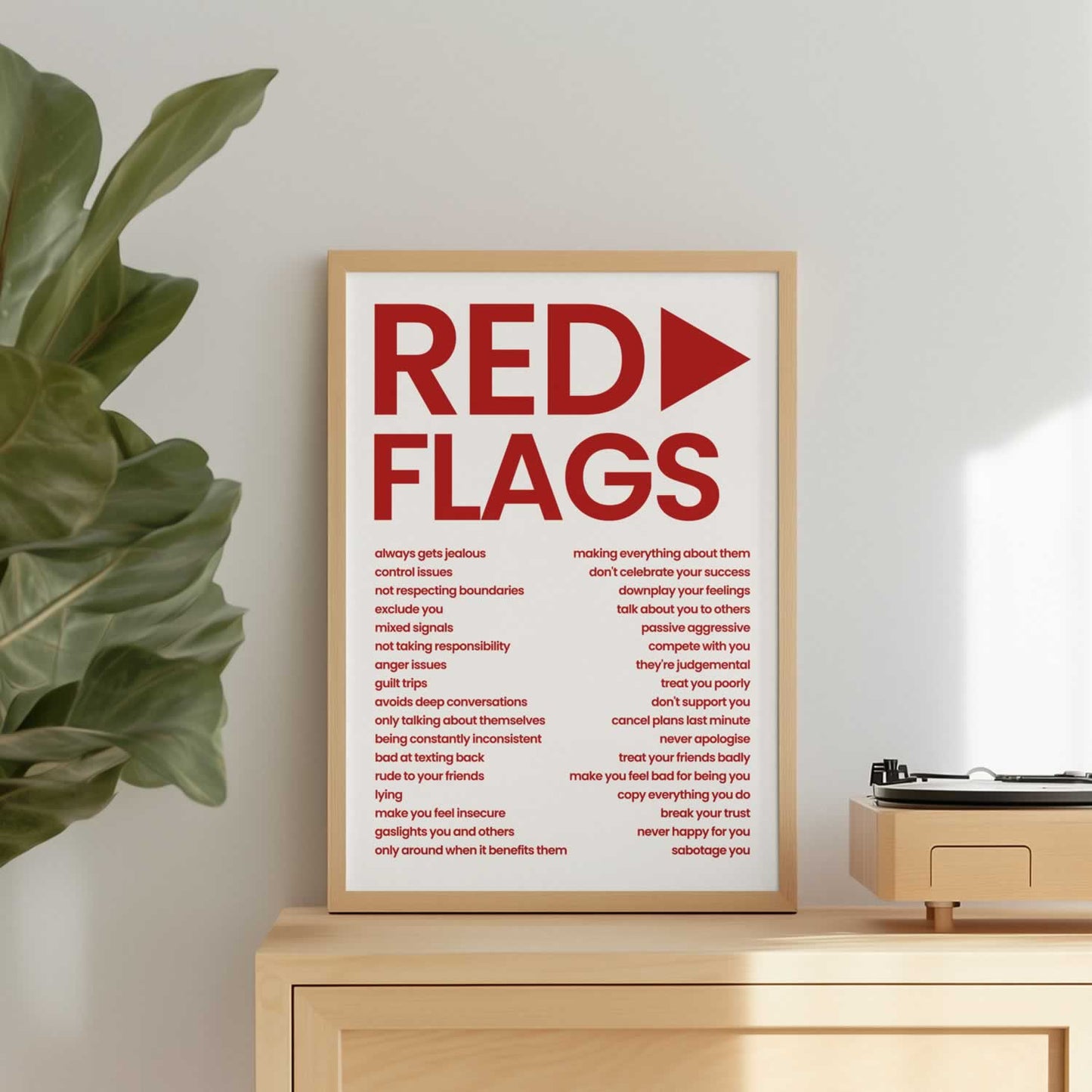 Red Flags In A Friendship Wall Art