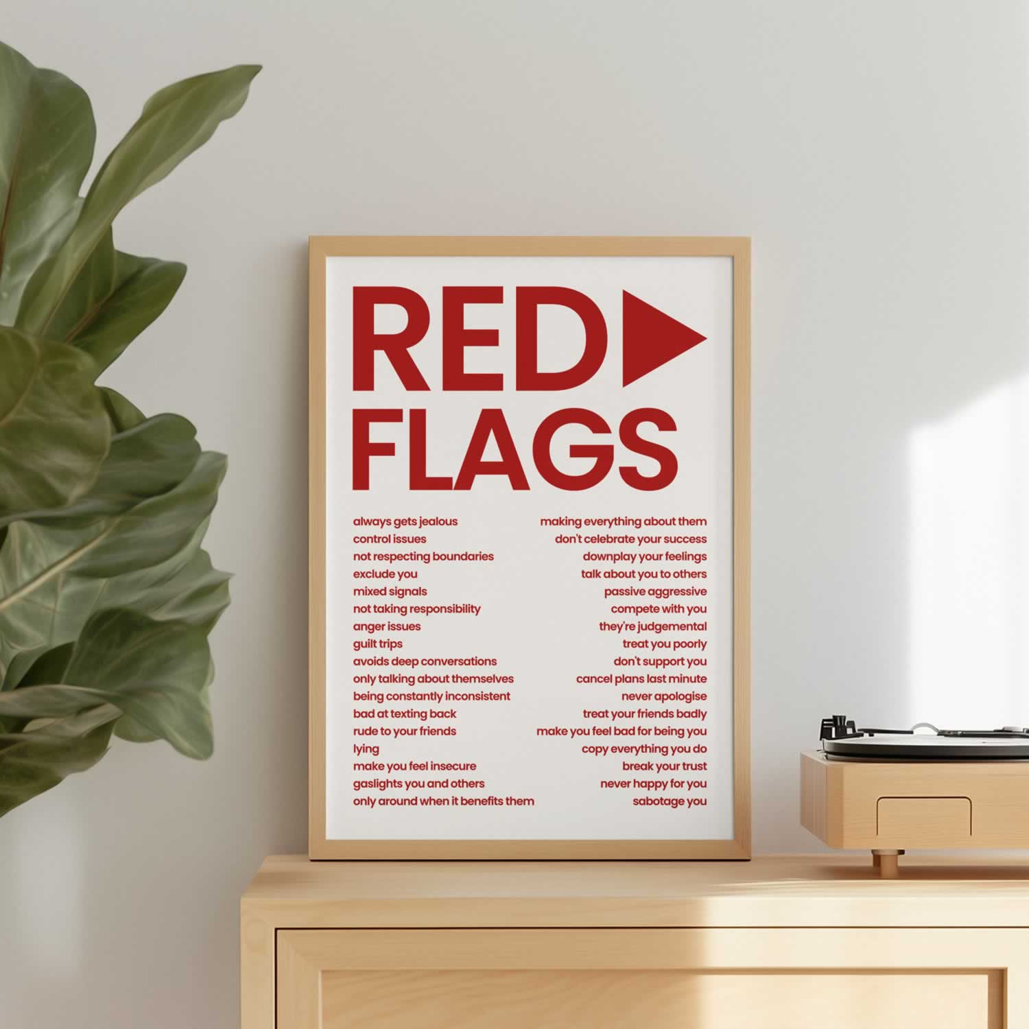 Red Flags In A Friendship Wall Art