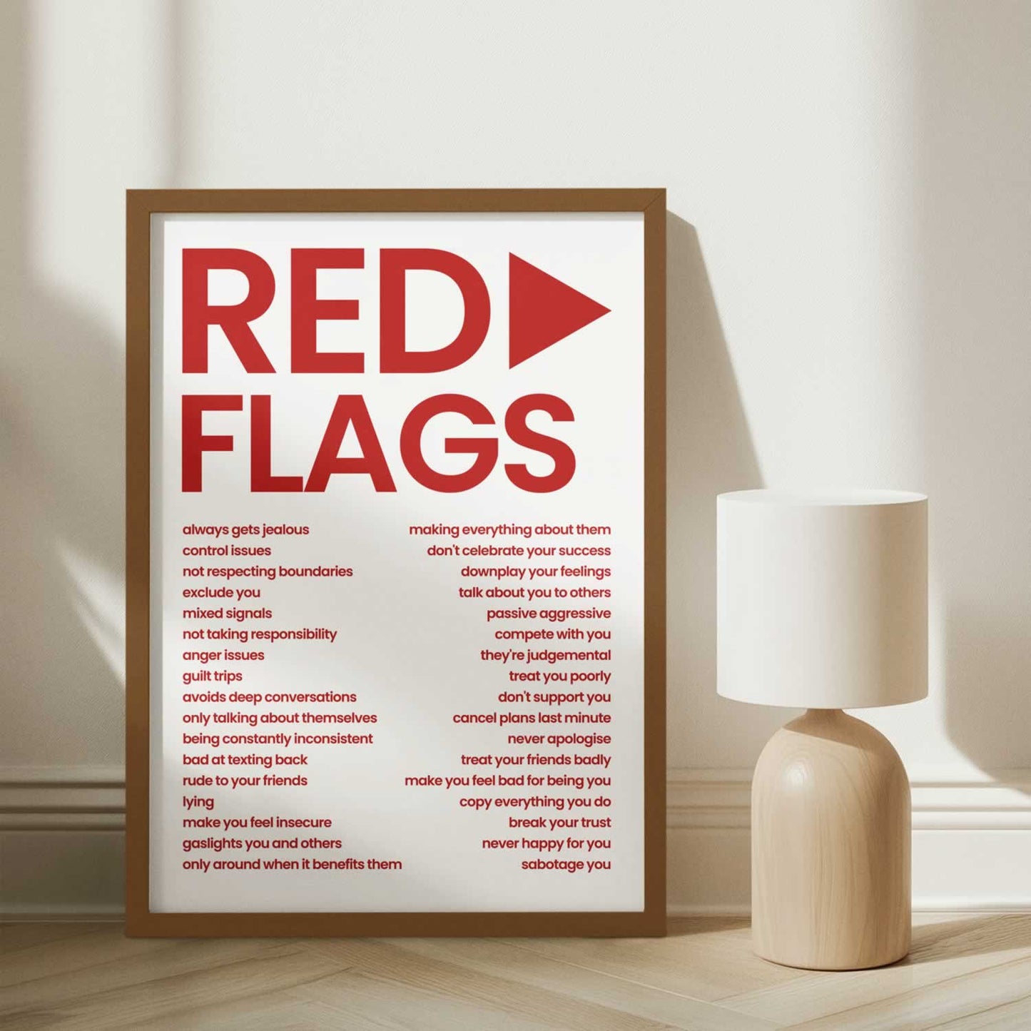 Red Flags In A Friendship Print
