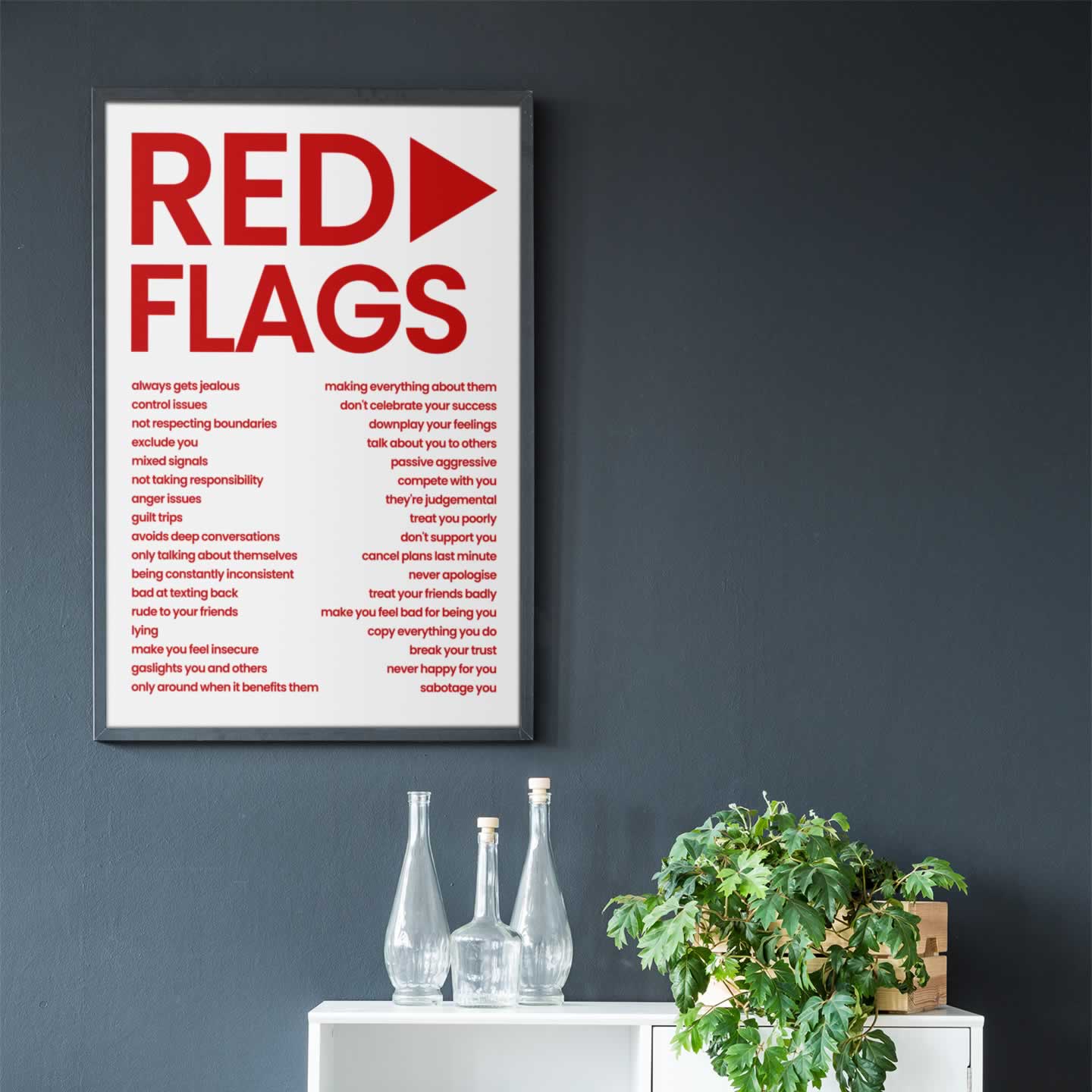 Red Flags In A Friendship Print