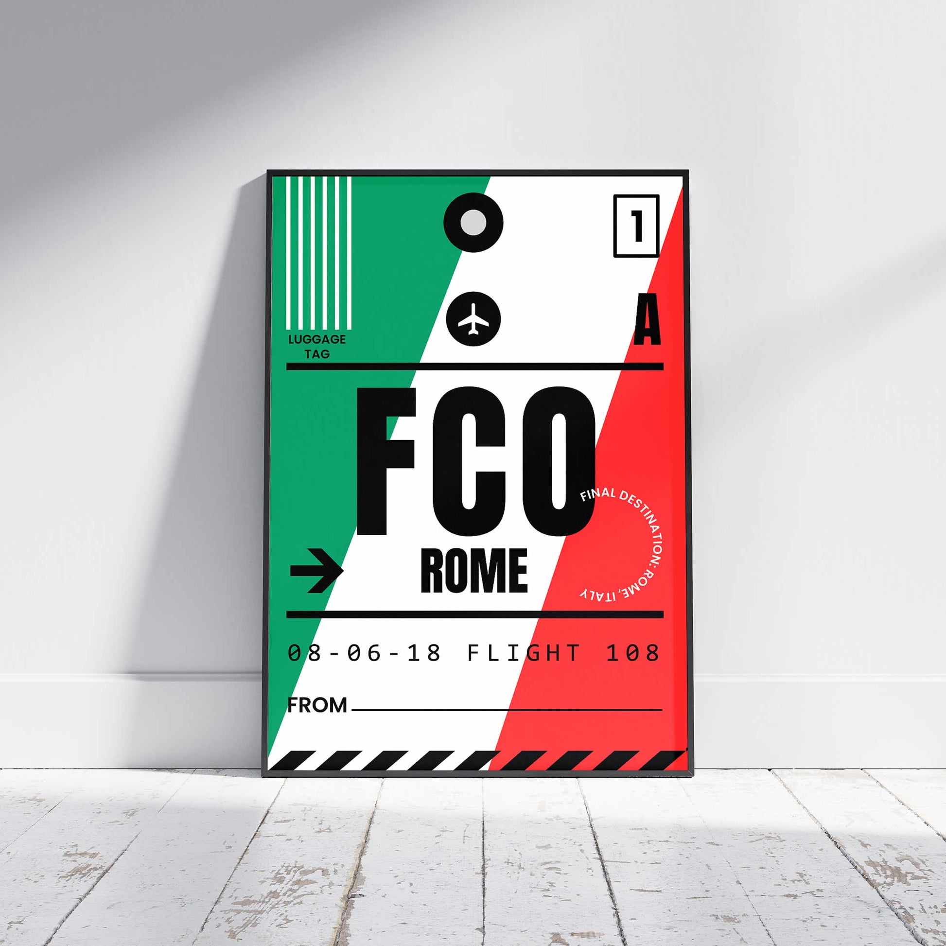 Rome Luggage Tag Travel Wall Art