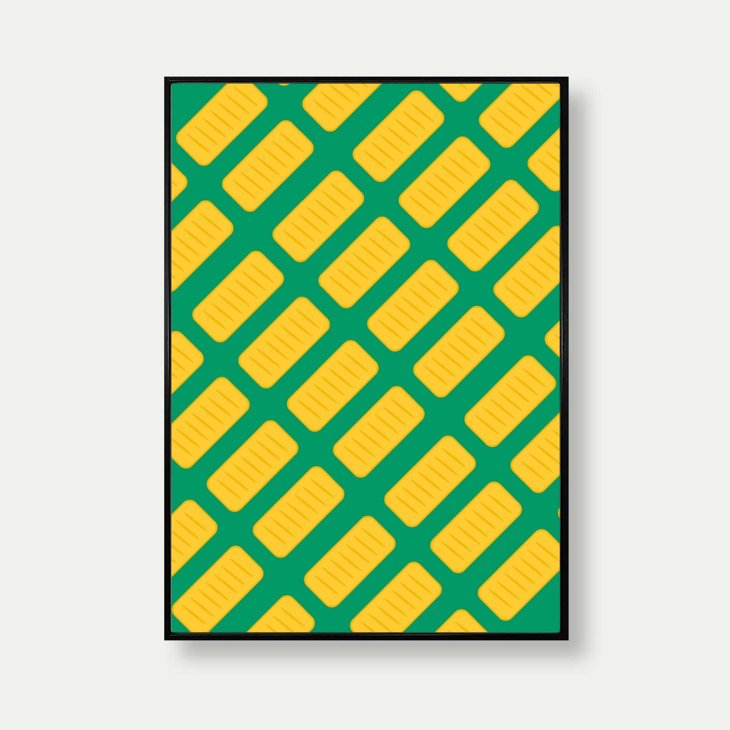 Sausage Roll Art Print In Green
