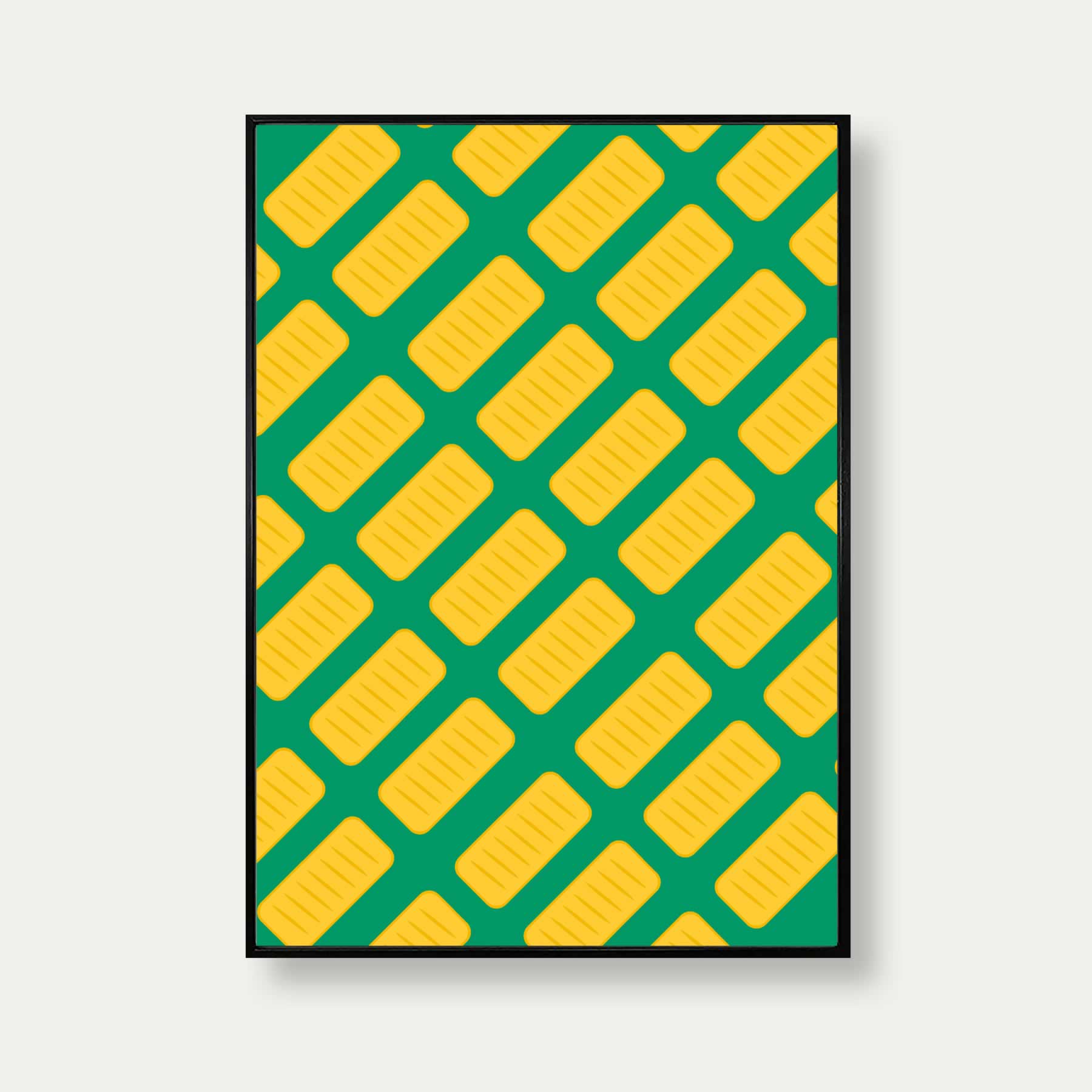 Sausage Roll Art Print In Green