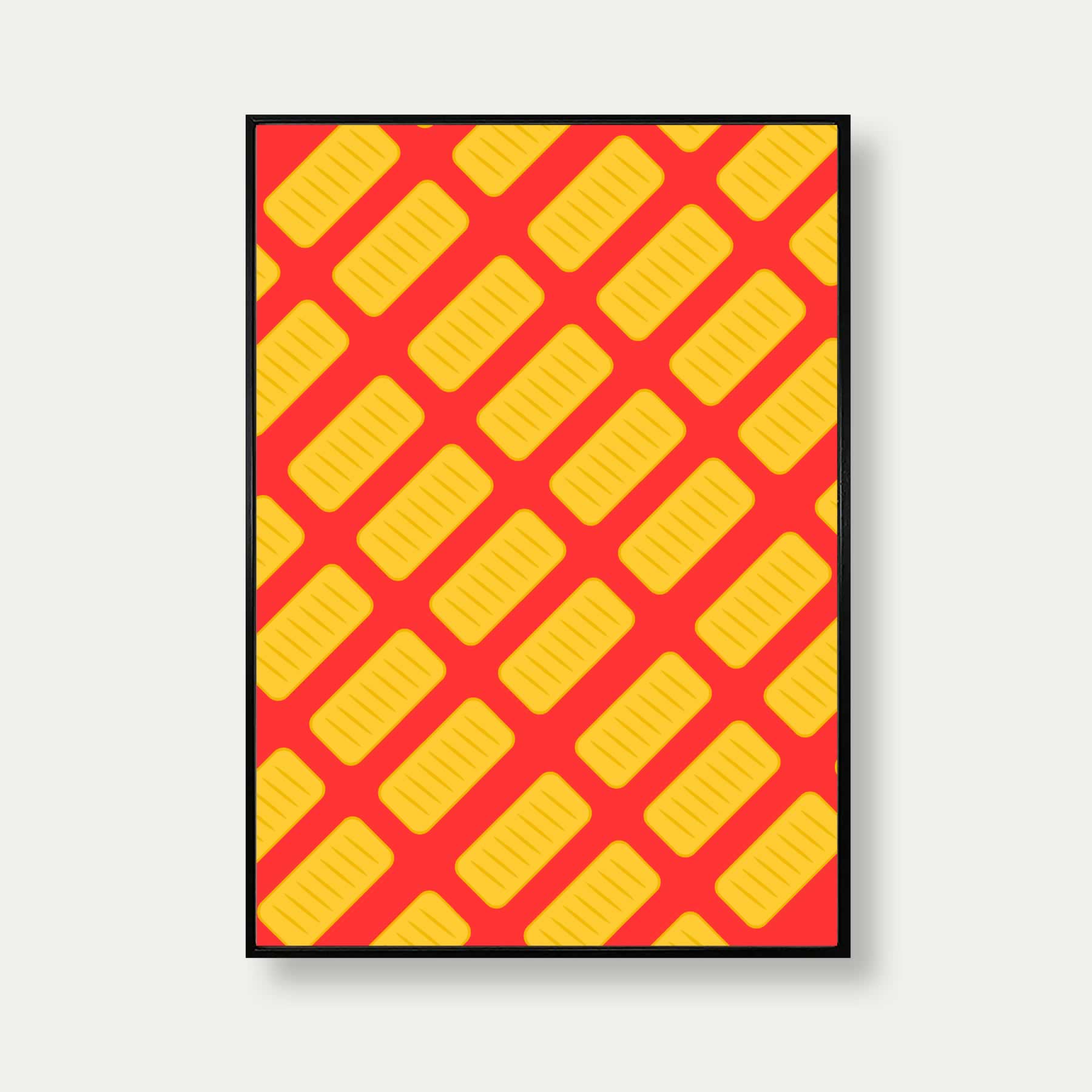 Sausage Roll Art Print In Red