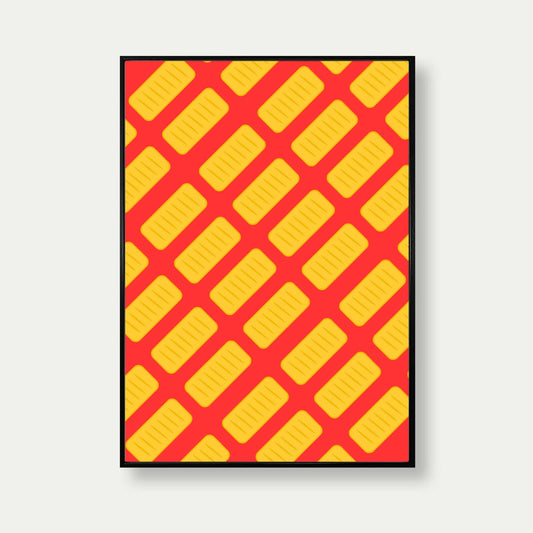 Sausage Roll Art Print In Red