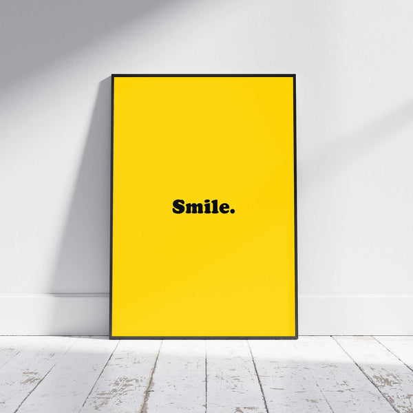 Smile Typography Wall Art
