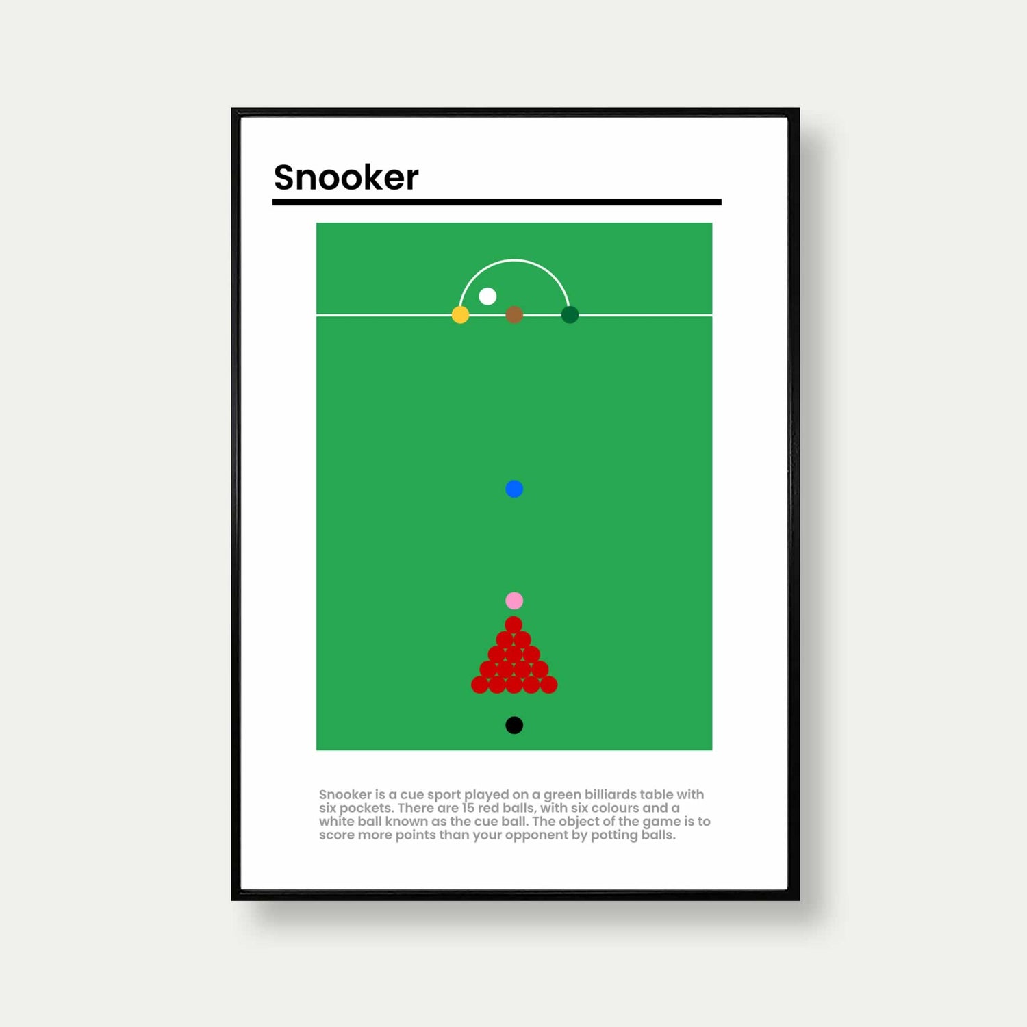 Snooker Minimalist Art Print