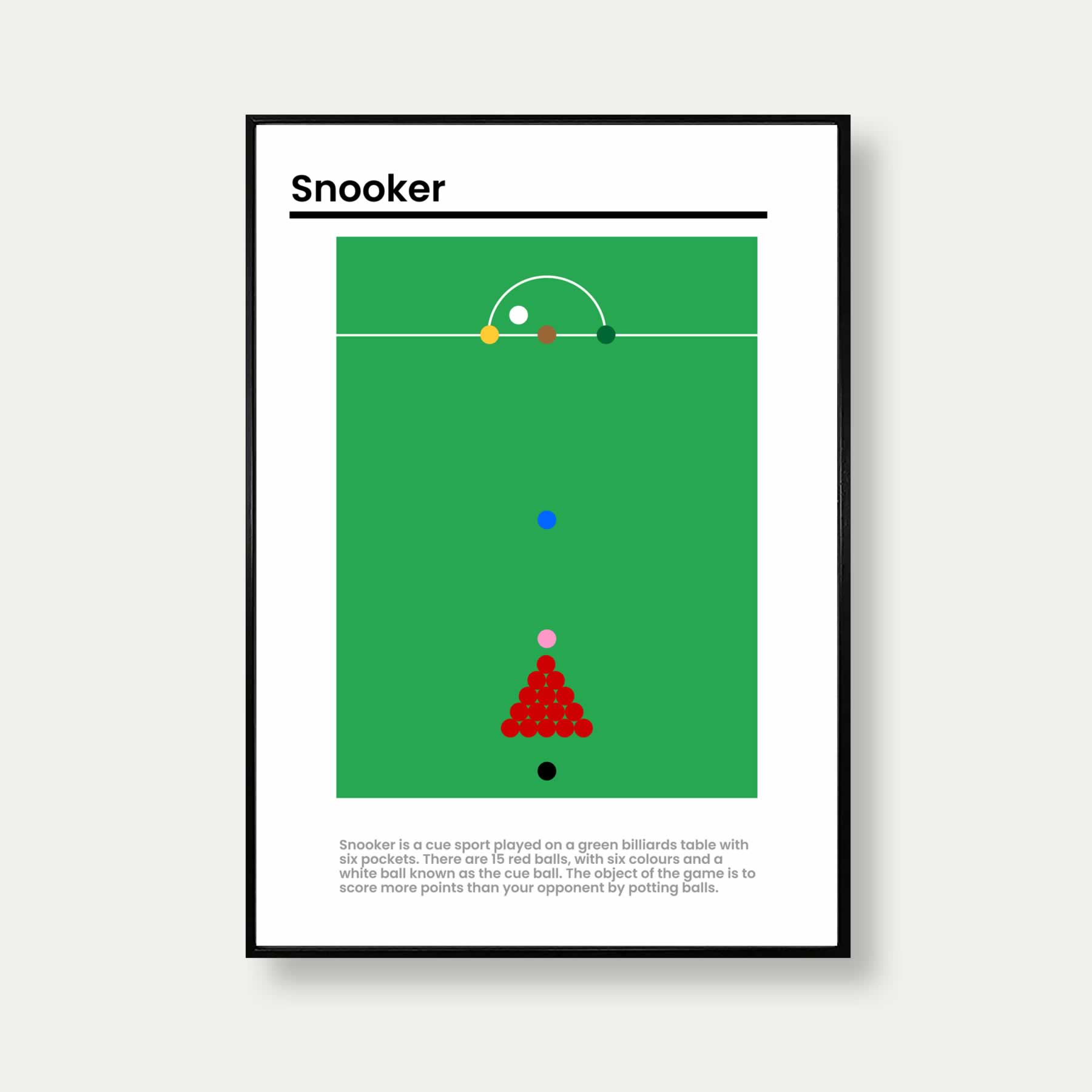 Snooker Minimalist Art Print