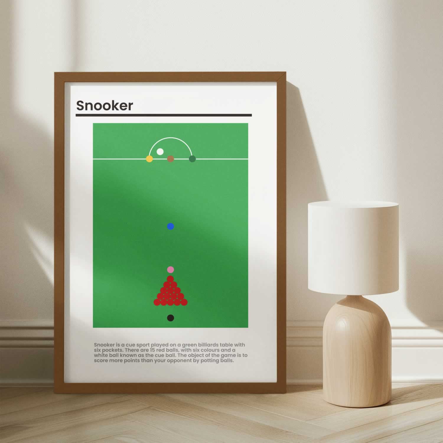 Modern Snooker print for games room