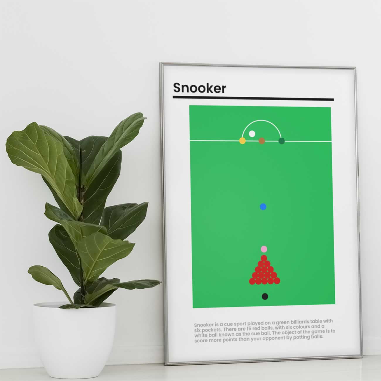 Snooker poster print for bar