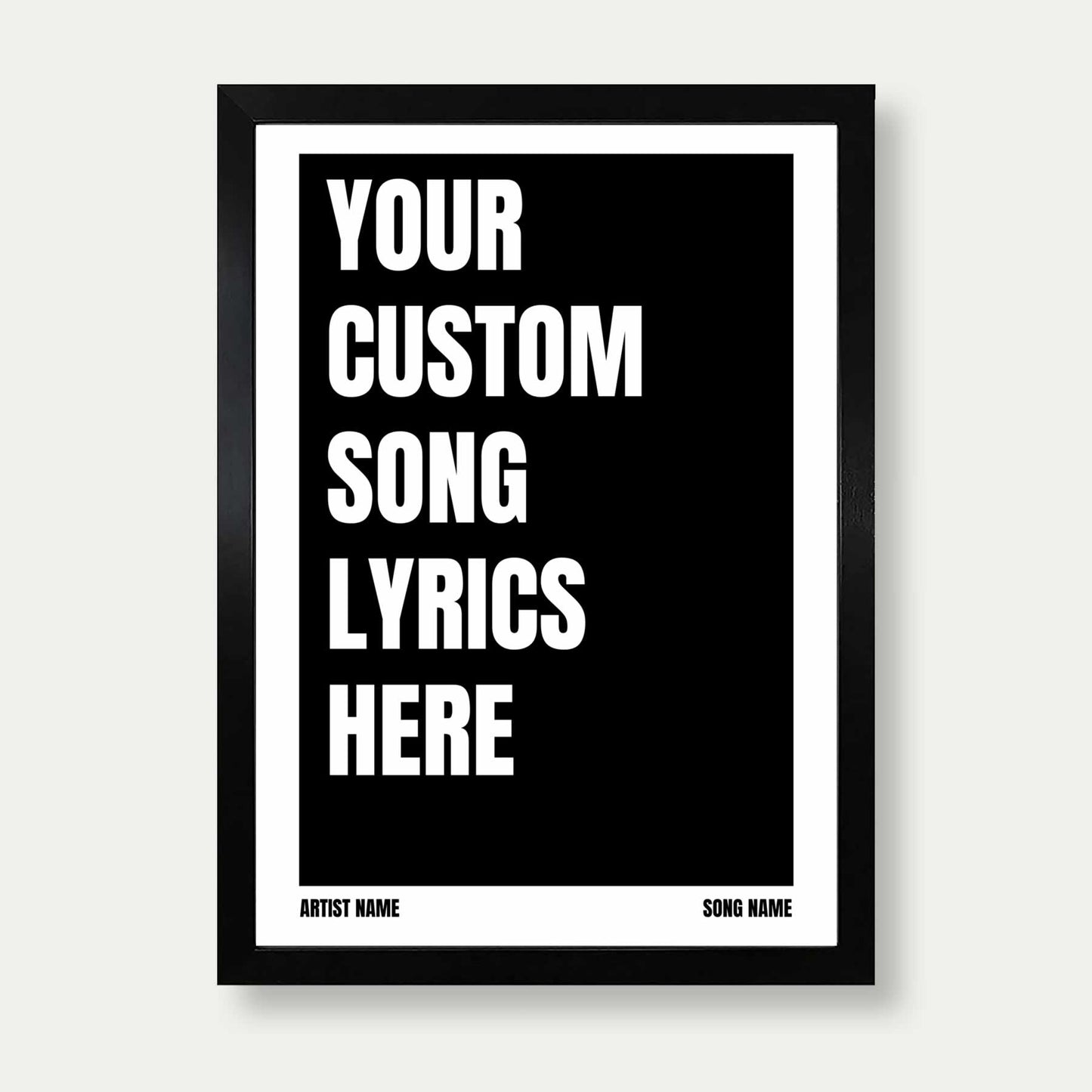 Personalised Song Lyrics Pring