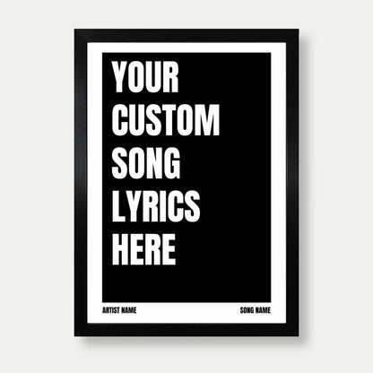 Personalised Song Lyrics Pring