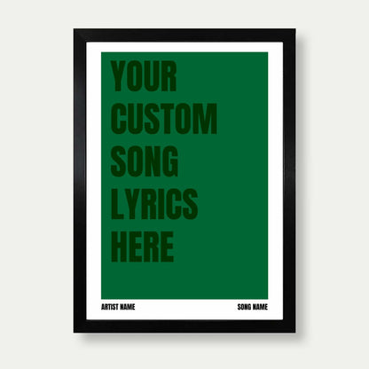 Personalised Song Lyrics Pring